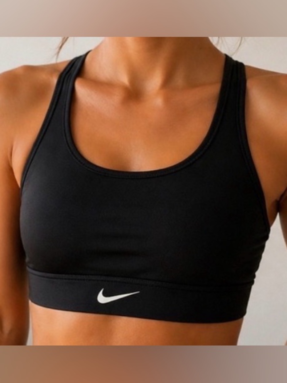 Nike Dri-FIT Black Sports Bra Sz M | Racerback Athletic Bra